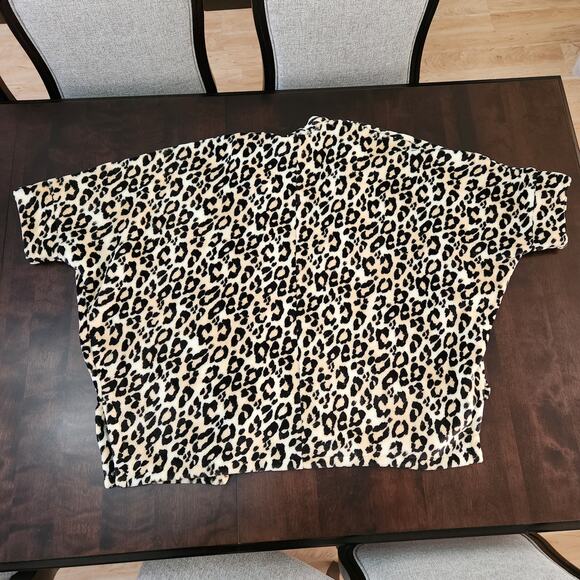 Natori Plush Leopard Print Open Front Cardigan Robe Size Small - Picture 4 of 4